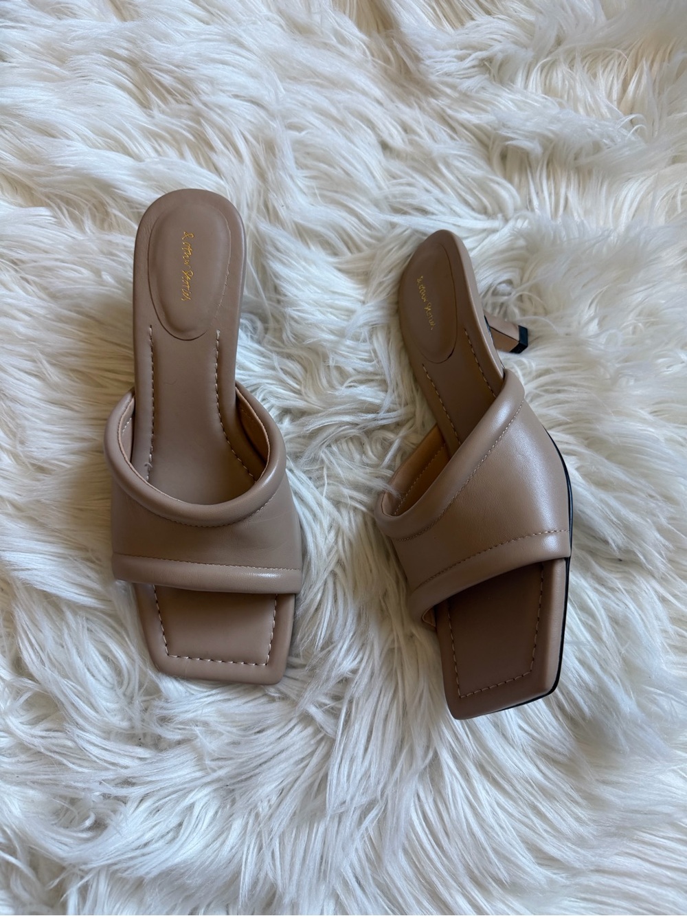 & Other Stories square toe kitten heel slides